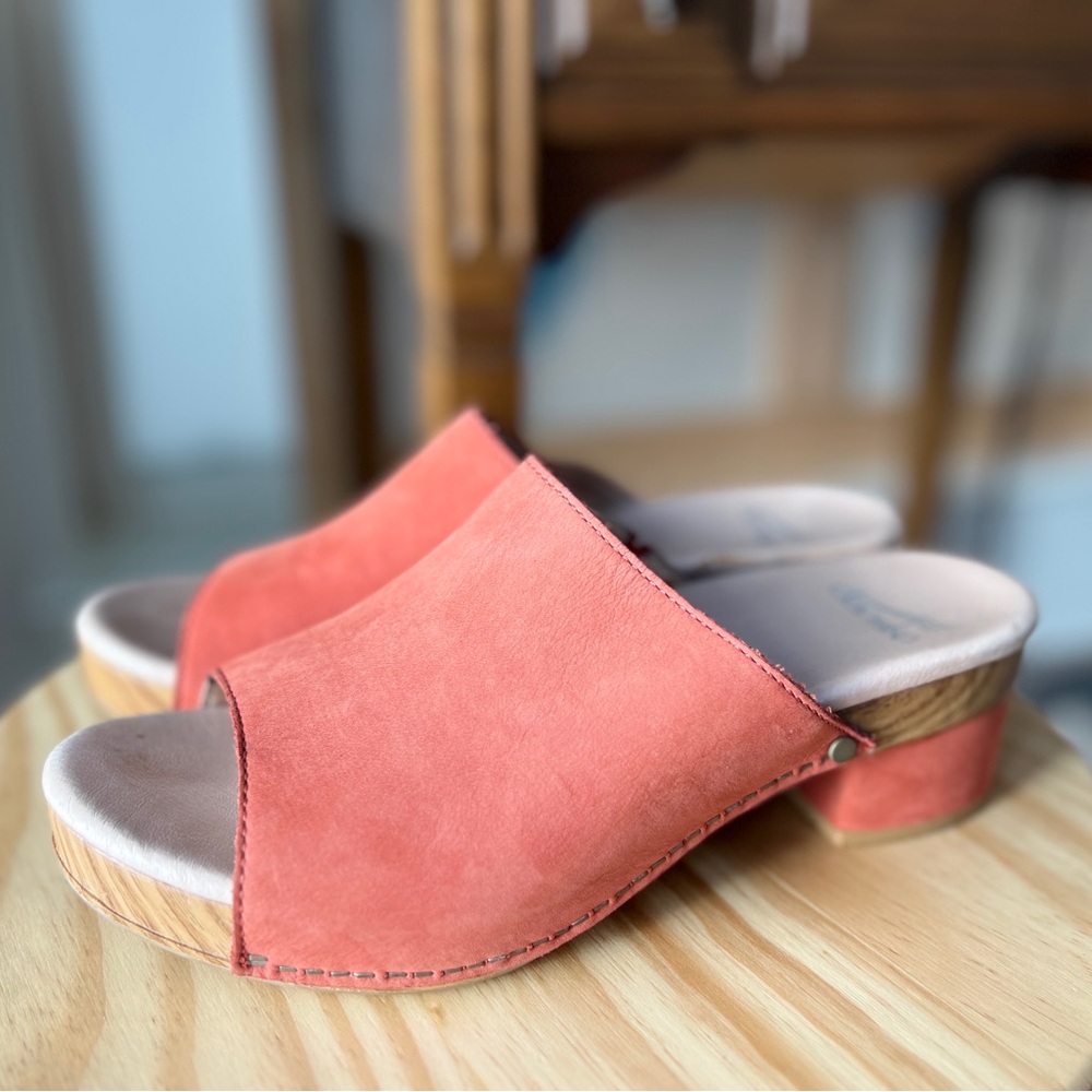 Women's Coral Dansko Suede Clogs